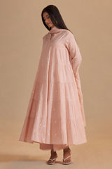 Evening Sand Mul-Mul Anarkali Kurta Set