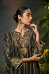 Tarmac Raw-Silk Festive Sharara Kurta Set