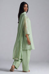 Laurel Green Chanderi Kurta Set