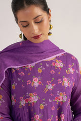 Purple Magic Mul-Mul Kurta Set