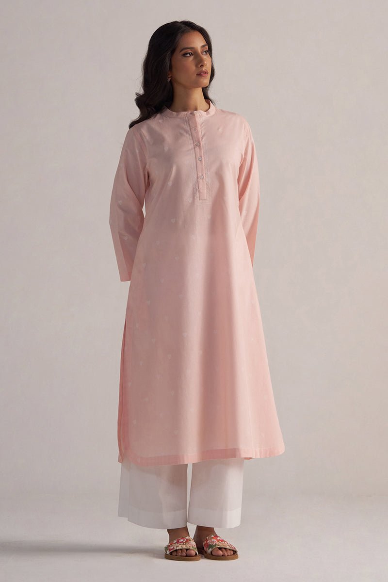 front full body view Soft Lotus Pink Cotton Co-ord Set