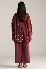 Cordovan Maroon Mul-Mul Co-ord Set