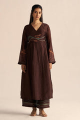 full body view model Buy Dark Chocolate Silk Co-Ord Set for Women