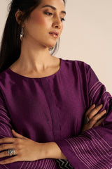 Plum Silk Co-ord Set