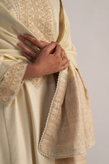 Cloud Cream Pashmina Kurta Set