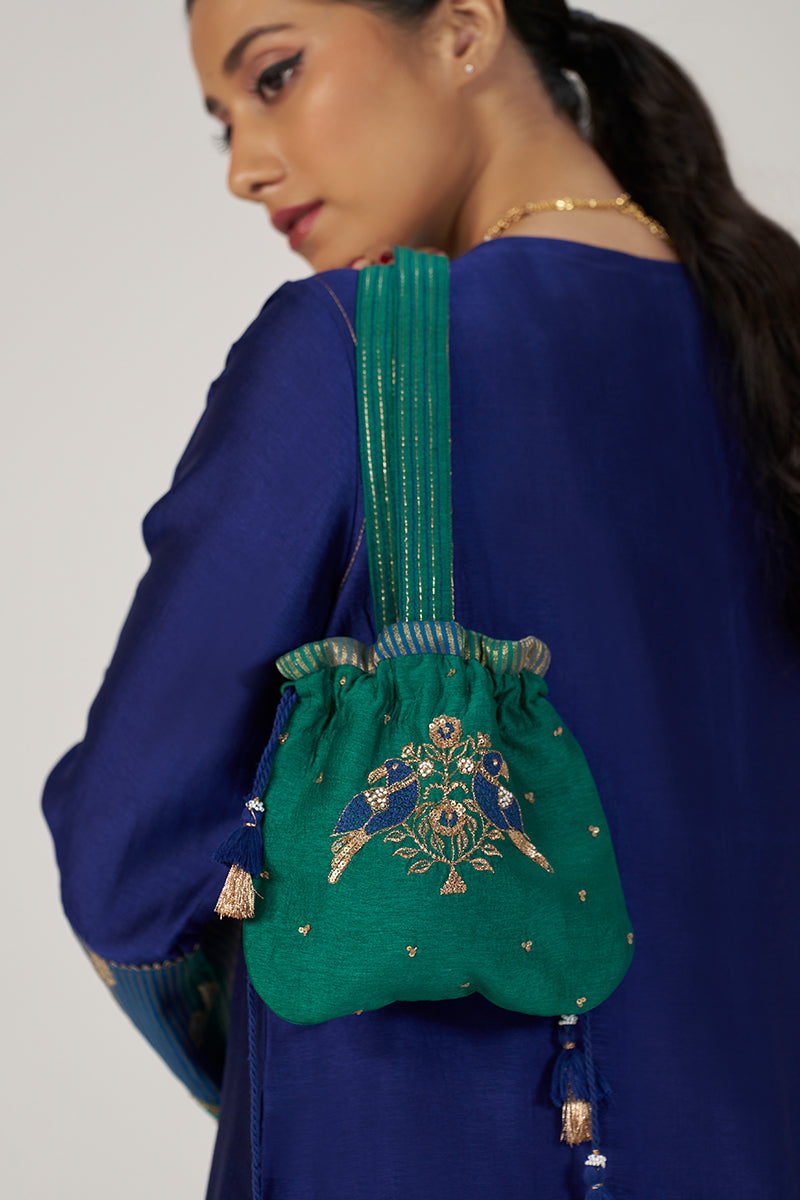 Space Blue Festive Kurta Set