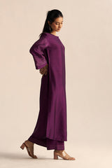 Plum Silk Co-ord Set