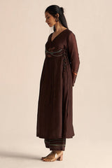 Buy Dark Chocolate Silk Co-Ord Set for Women