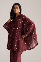 Cordovan Maroon Mul-Mul Co-ord Set