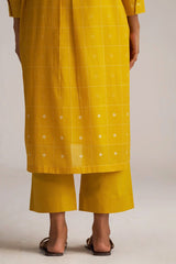 Yellow and Cream Mul-Mul Print Co-ord Set