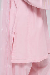 Dreamy Pink Mul-Chanderi Kurta Set