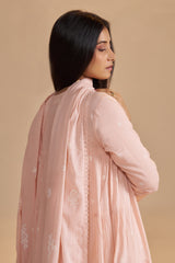 Evening Sand Mul-Mul Anarkali Kurta Set