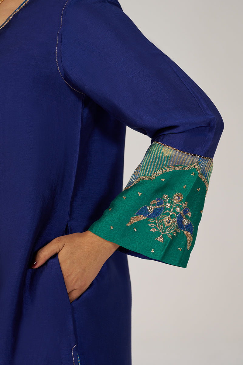 Space Blue Festive Kurta Set