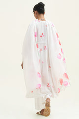 White Bougainvillea Printed Salwar Suit