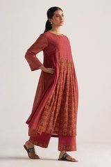 Brick Red Mul Cotton Co-ord Set
