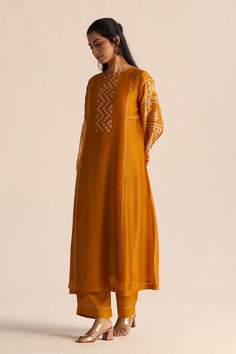 nugget yellow silk co ord set