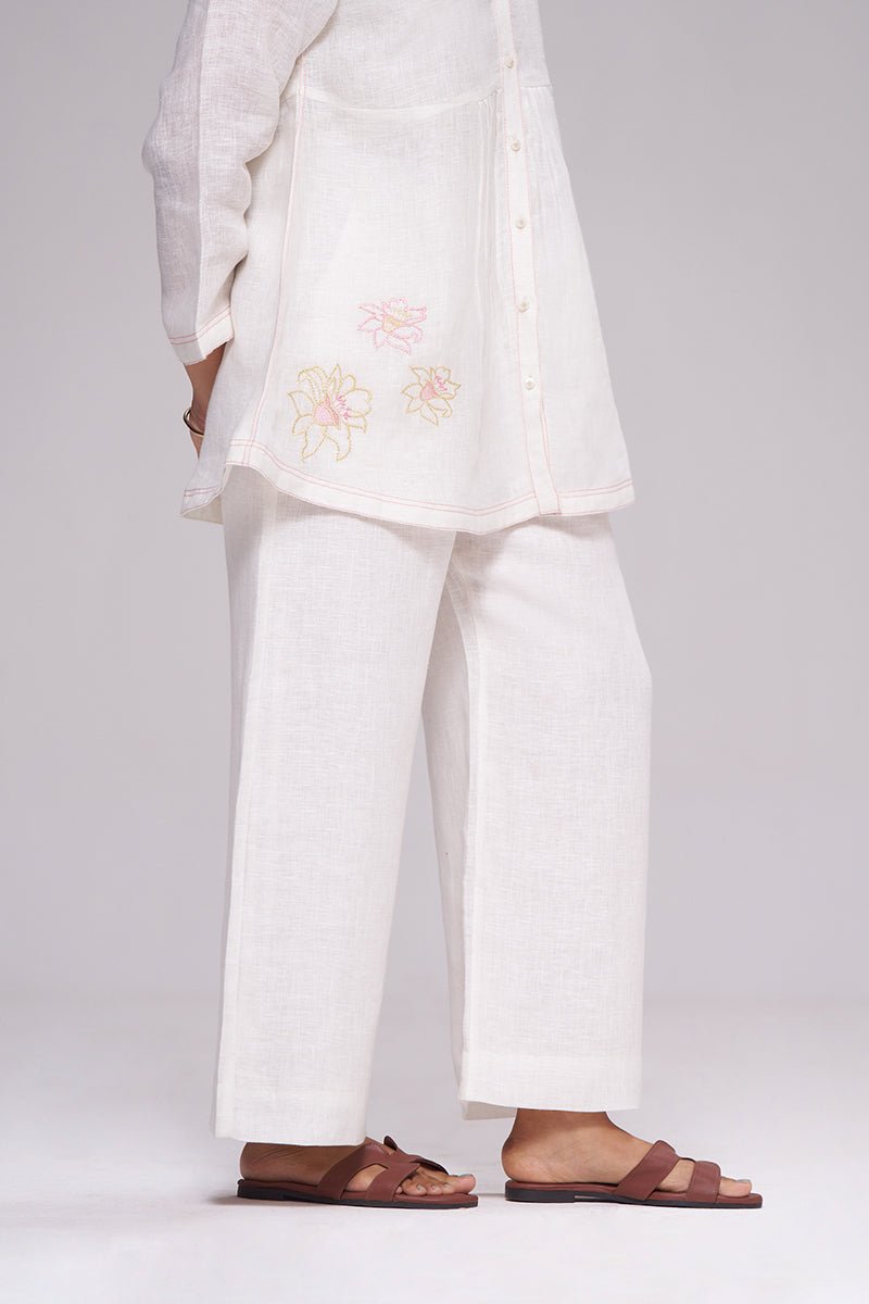 Natural White Pure Linen Co-ord Set