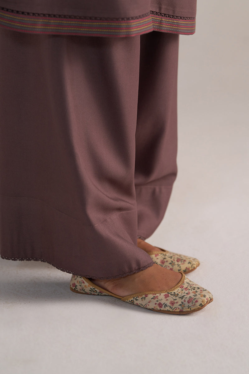 Plum Truffle Pashmina Kurta Set
