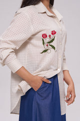 Off-White and Denim Blue Co-ord Set
