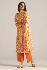 Celosia Orange and Cream Print Co-ord Set