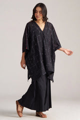 Black Mul-Mul Kaftaan Co-ord Set