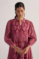 Dark Purple Mul Cotton Co-ord Set