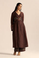 Buy Dark Chocolate Silk Co-Ord Set for Women