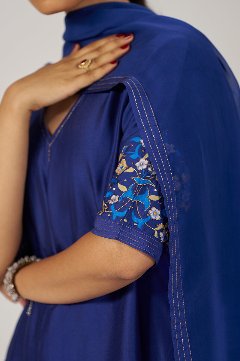 Royal Blue Festive Kurta Set