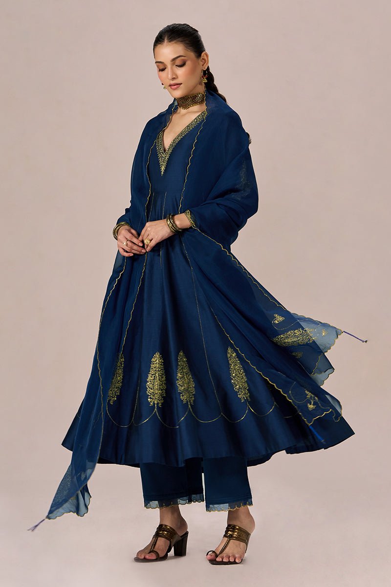 Rich Blue Festive Kurta Set - Ganga Fashions