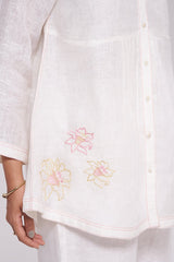Natural White Pure Linen Co-ord Set