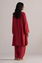 Jester Red Pashmina Kurta Set