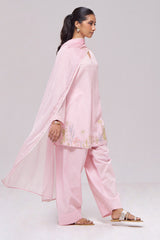 Light Pink Mul-Chanderi Kurta Set
