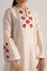 shoulder front view model TOFU Cream Festive Co-Ord Set