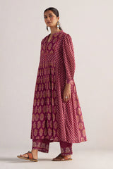 Dark Purple Mul Cotton Co-ord Set