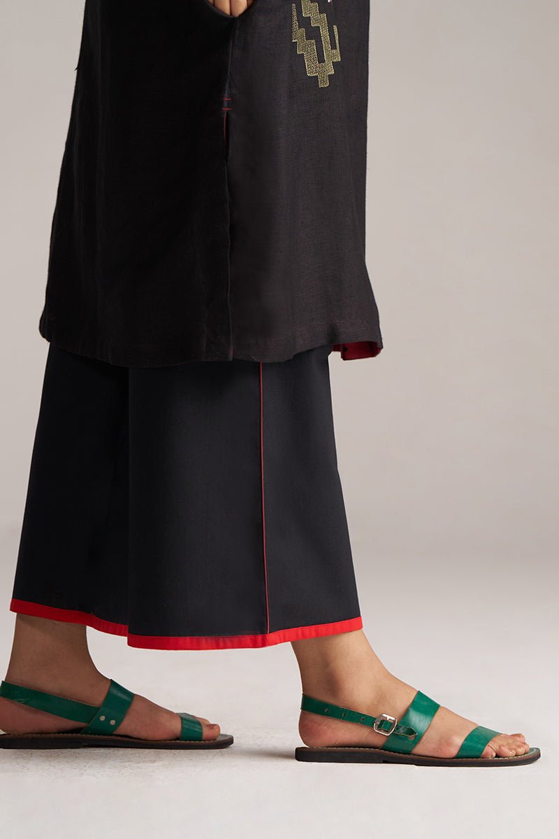 Black Linen Co-ord Set