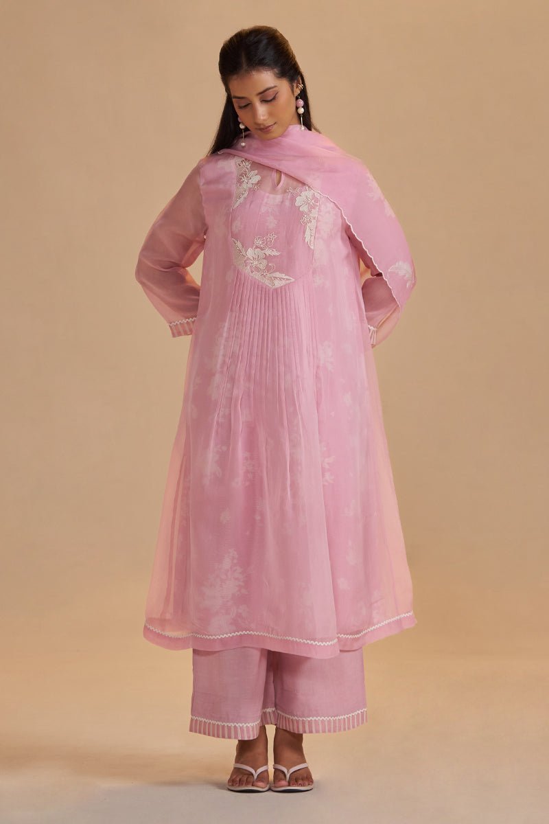 Fairy Tale Lilac Semi Festive Kurta Set - Ganga Fashions