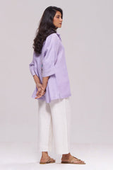 Pastel Lilac Pure Linen Shirt