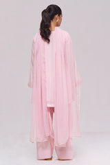 Light Pink Mul-Chanderi Kurta Set
