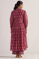 Dark Purple Mul Cotton Co-ord Set