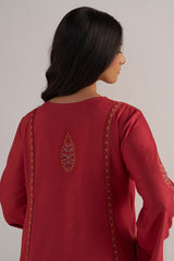 Jester Red Pashmina Kurta Set