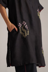 Black Linen Co-ord Set