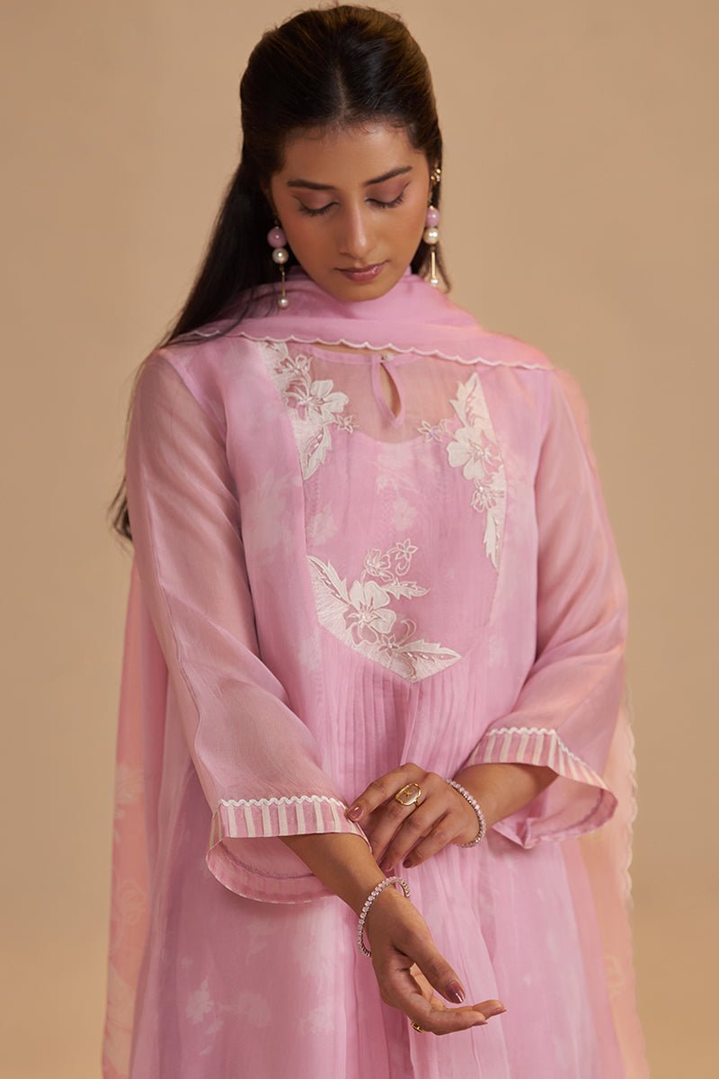 Fairy Tale Lilac Semi Festive Kurta Set - Ganga Fashions