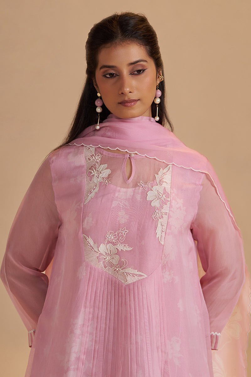 Fairy Tale Lilac Semi Festive Kurta Set - Ganga Fashions