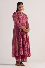 Dark Purple Mul Cotton Co-ord Set