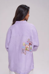 Pastel Lilac Pure Linen Shirt
