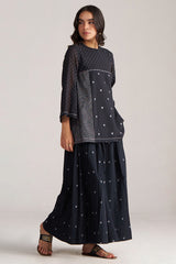 Black and White Mul-Mul Co-ord Set