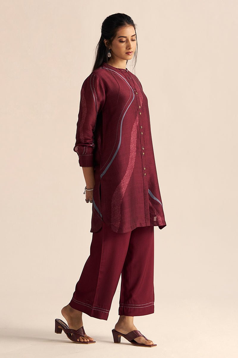 Buy Cordovan Silk Co-Ord Set for Women