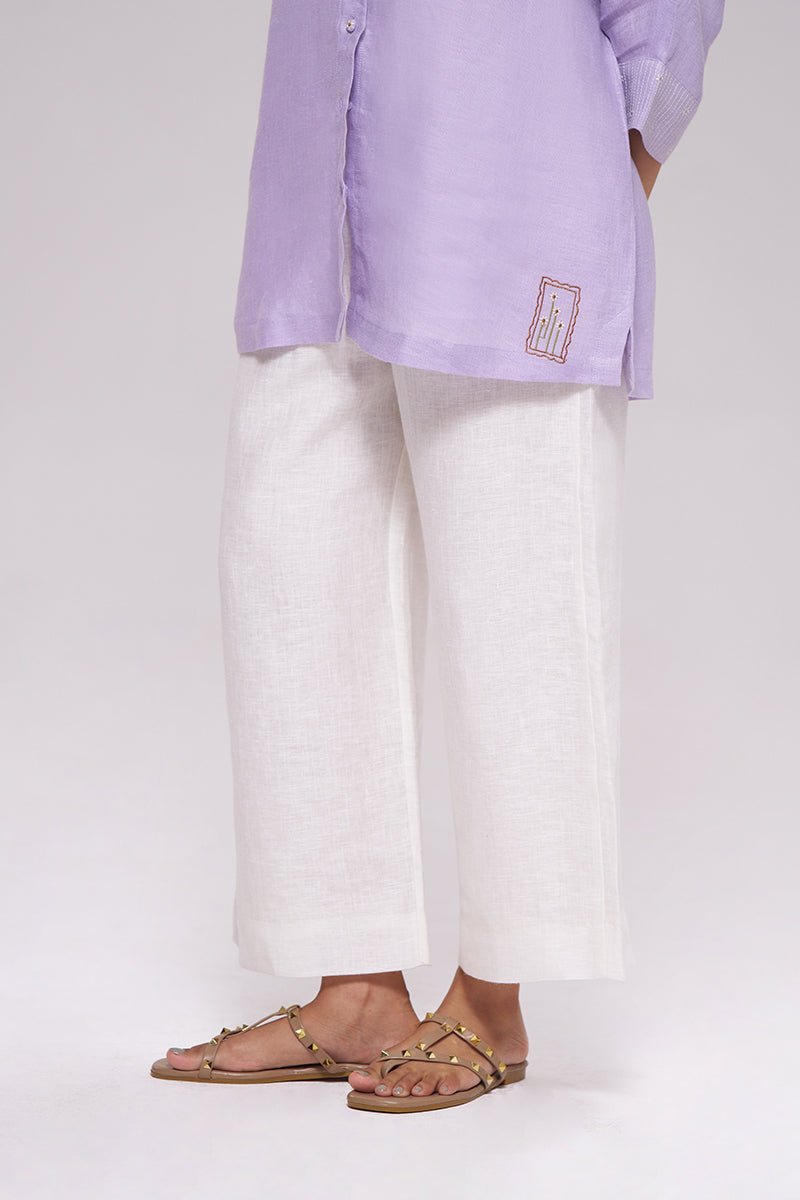 Pastel Lilac Pure Linen Shirt