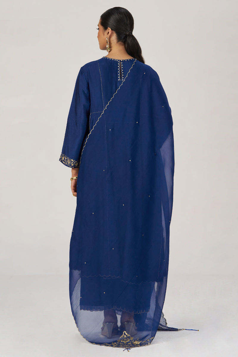 Deep Sapphire Blue Festive Kurta Set