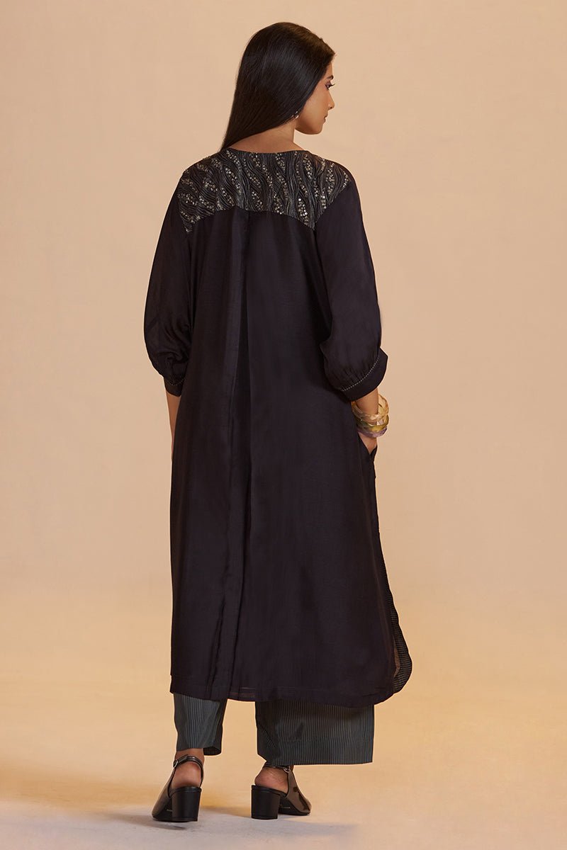 Black and Grey Festive Co-ord Set - Ganga Fashions